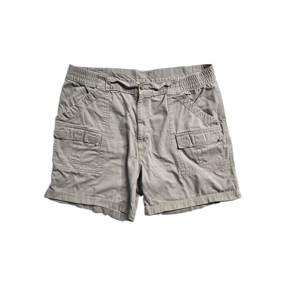 Mens Cargo Short  Size 40 Khaki Cotton Pockets Y2K